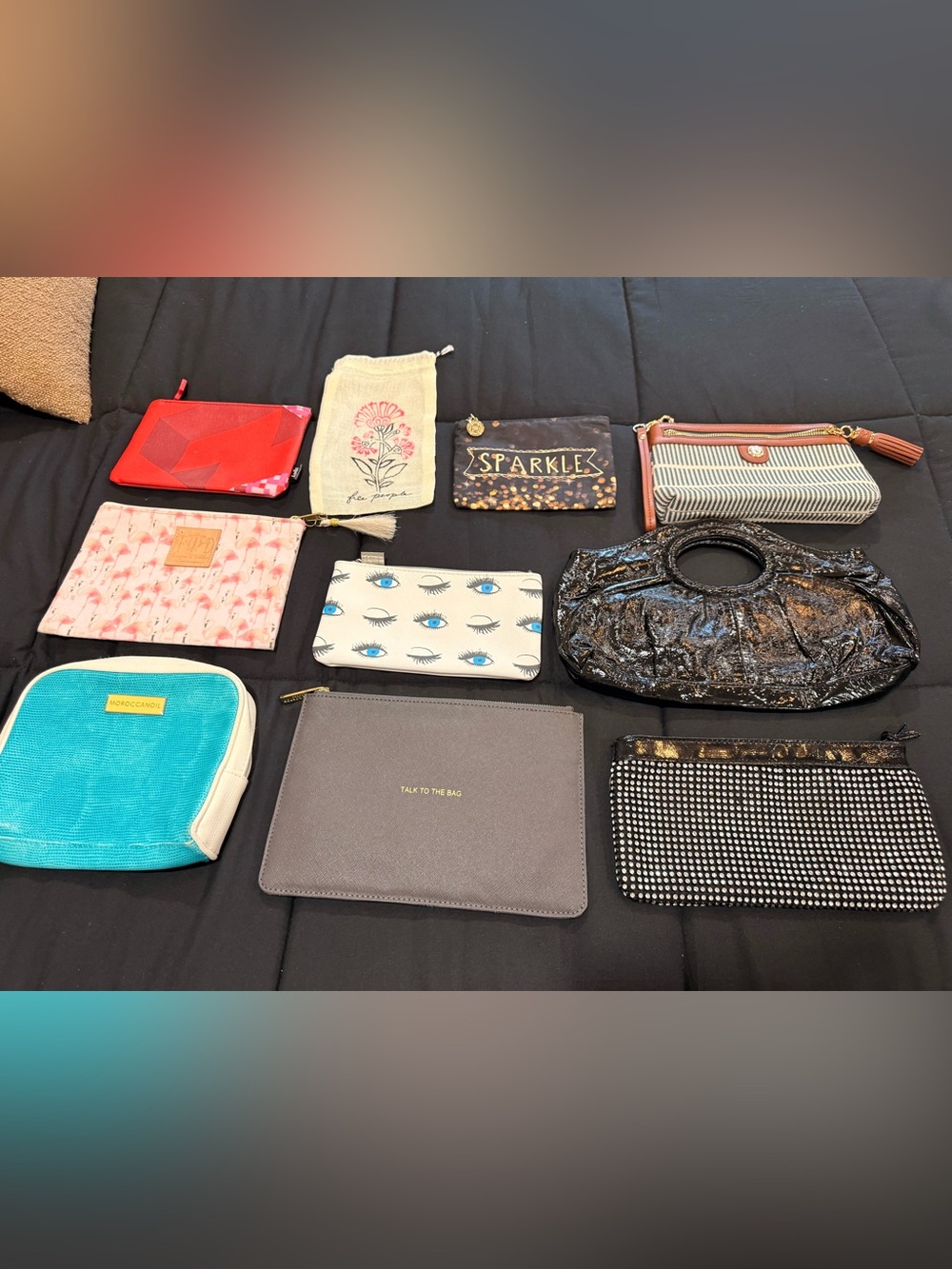 Cosmetic Bag & Clutch Lot – Spartina 449, Katie Loxton, Free People + More